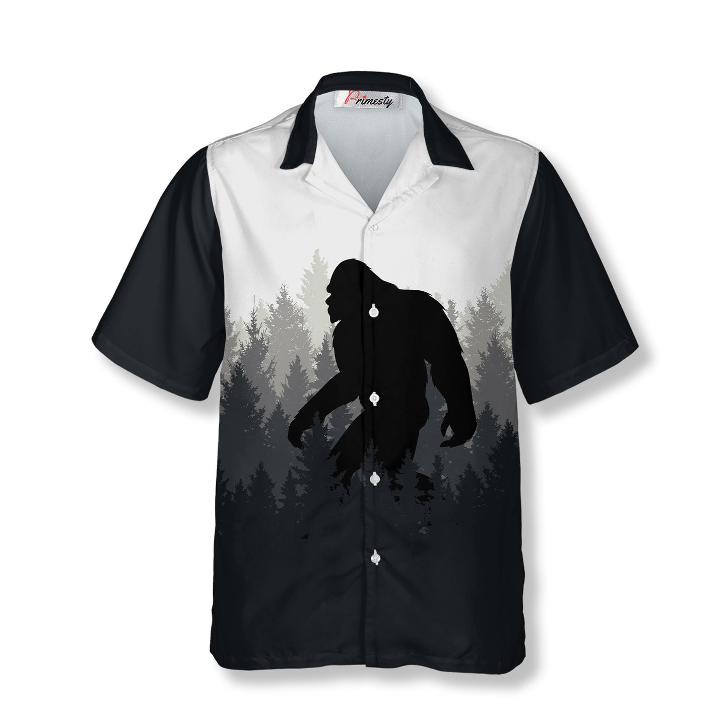 In The Woods Bigfoot Hawaiian Shirts For Men