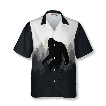 In The Woods Bigfoot Hawaiian Shirts For Men