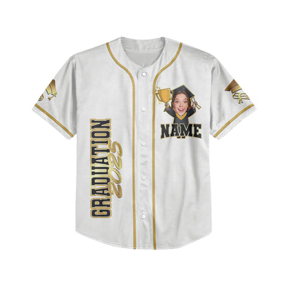 Custom Just Graduate Baseball Jersey