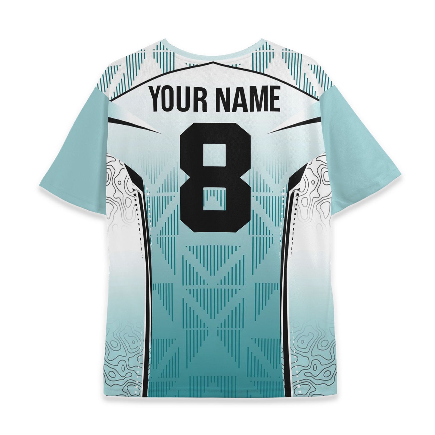 Custom Team Futurist Light Blue Soccer Jersey