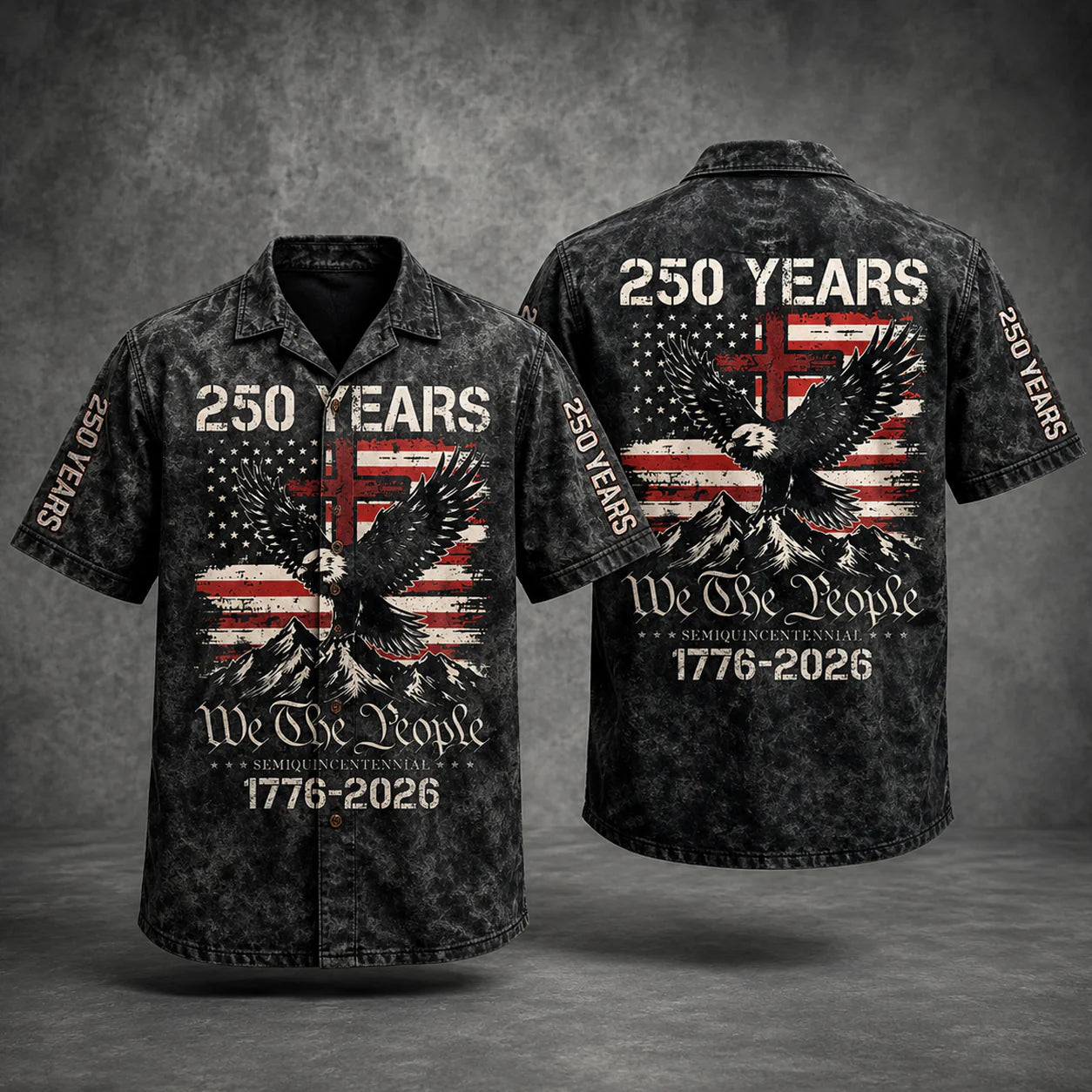 1776-2026 We The People Eagle Golf Polo Shirt Gift for Men