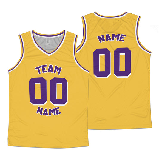 Custom Team Yellow Basketball Jersey