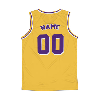 Custom Team Yellow Basketball Jersey