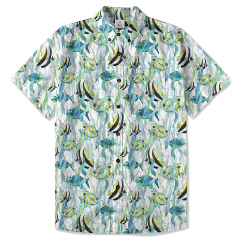 Ocean Animal Aloha Hawaiian Shirt, Sea Life Beach Button Up Hawaii Shirt
