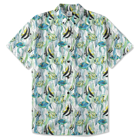 Ocean Animal Aloha Hawaiian Shirt, Sea Life Beach Button Up Hawaii Shirt
