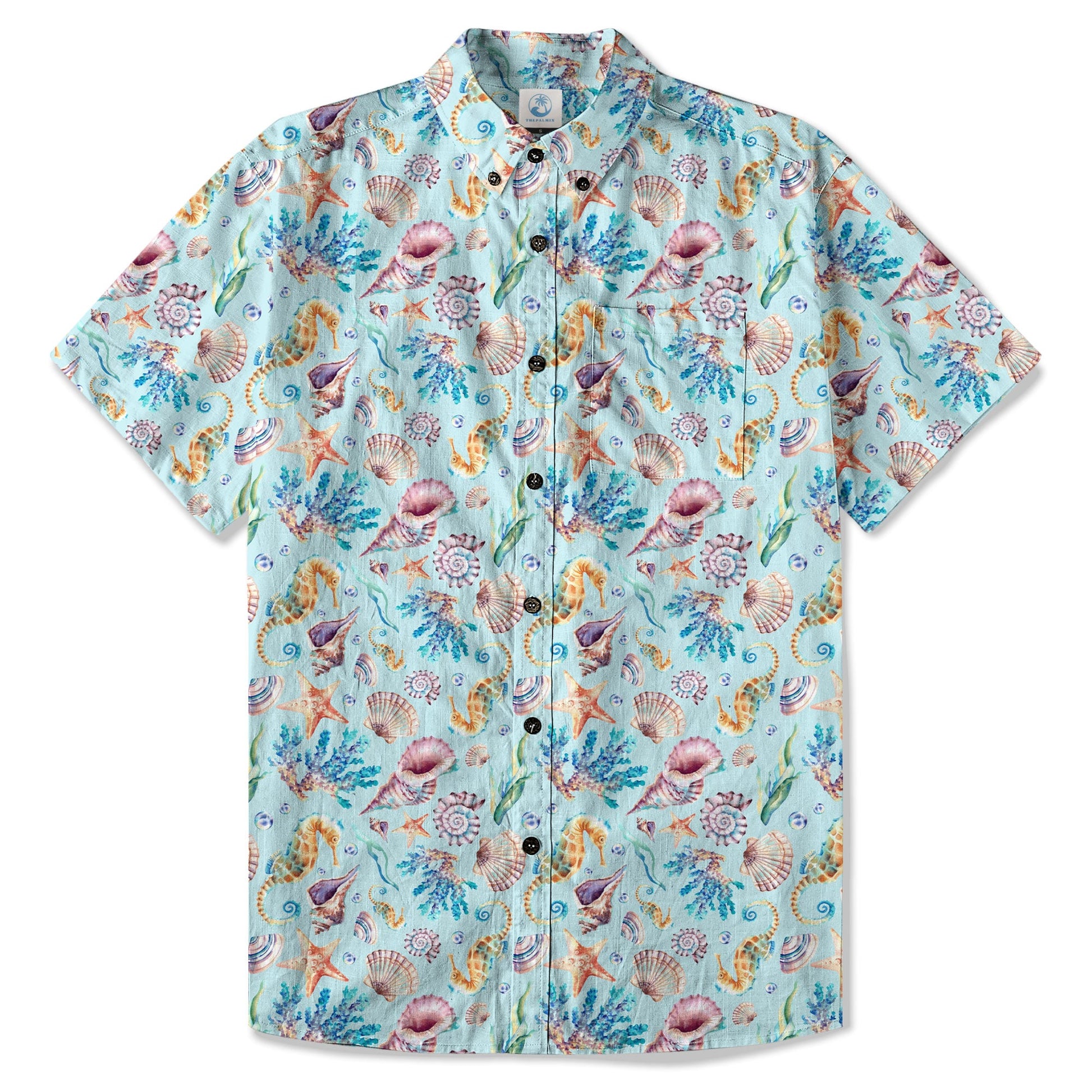 Ocean Animals Aloha Theme Hawaiian Shirt, Summer Vibes Button Down Hawaii Shirt
