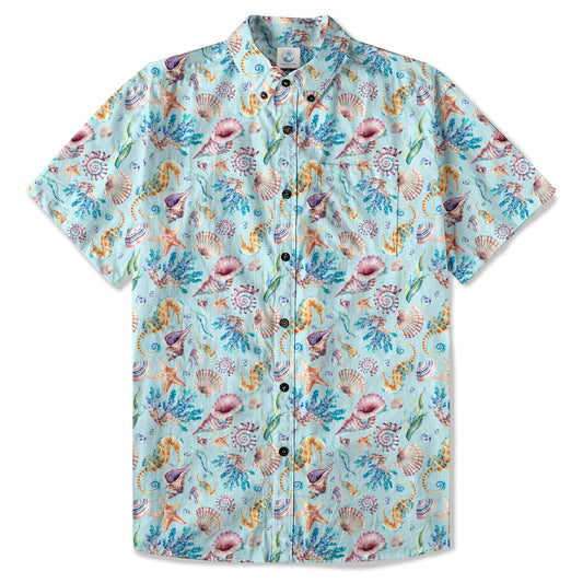Ocean Animals Aloha Theme Hawaiian Shirt, Summer Vibes Button Down Hawaii Shirt