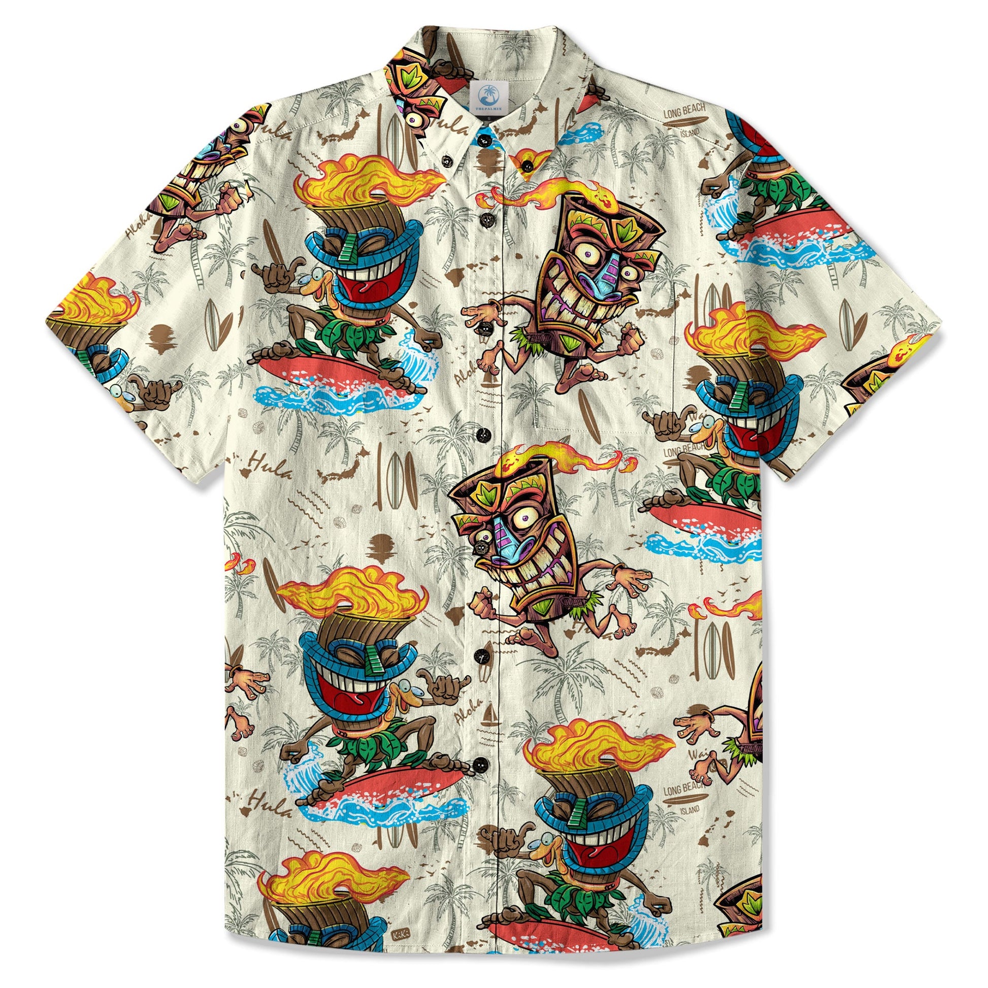 Tiki Mask Aloha Hawaii Shirt, Tiki Mask Ocean Hawaiian Shirt