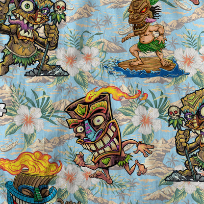 Tiki Mask Aloha Hawaii Shirt, Tiki Mask Summer Vibes Hawaiian Shirt