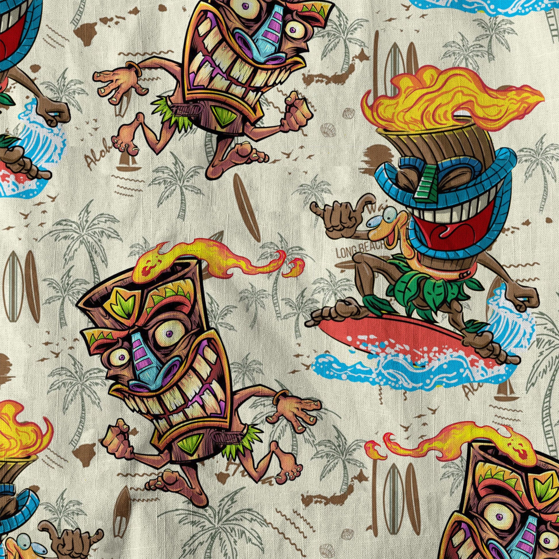 Tiki Mask Aloha Hawaii Shirt, Tiki Mask Ocean Hawaiian Shirt