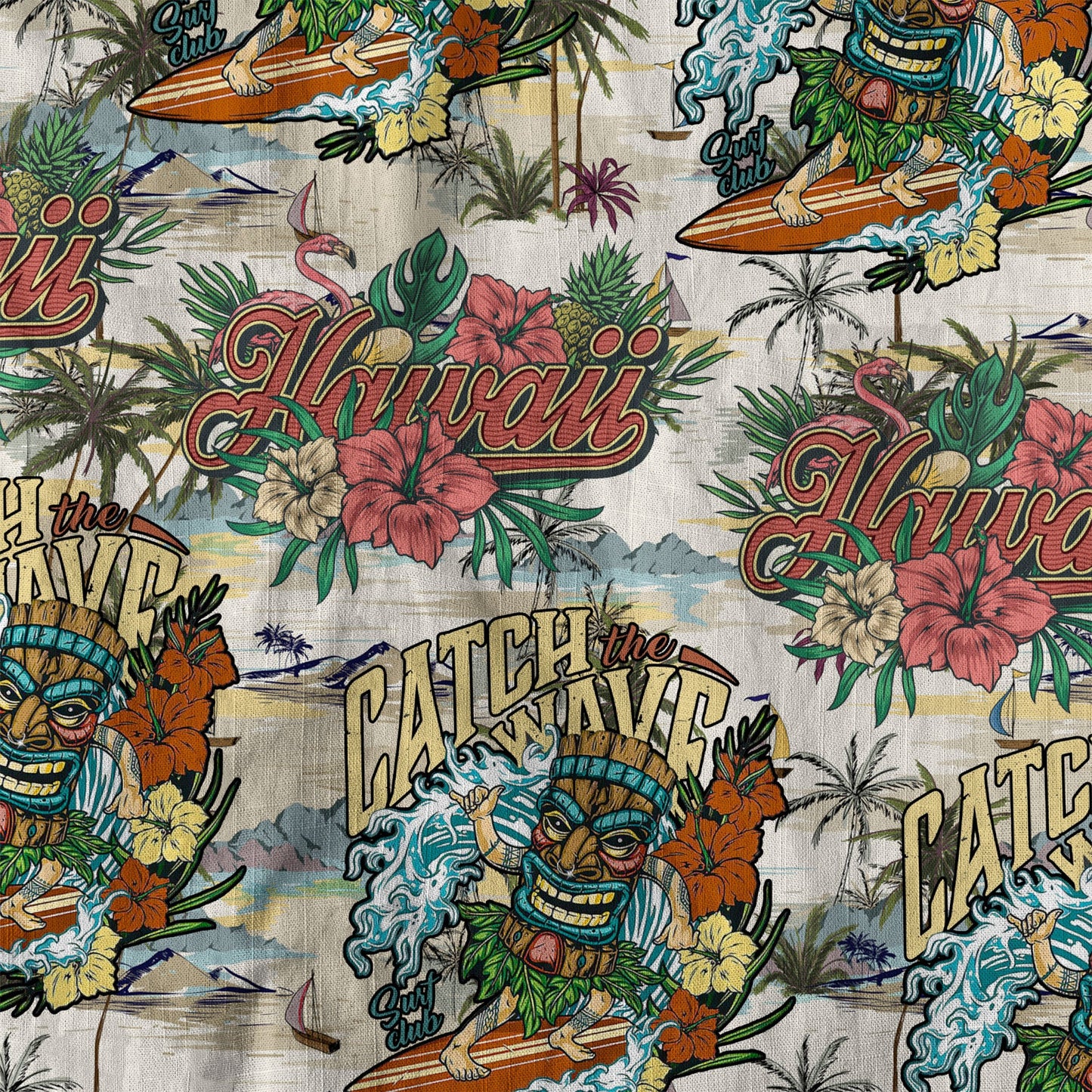 Tiki Mask Aloha Hawaii Shirt, Tiki Mask Long Island Beach Hawaiian Shirt