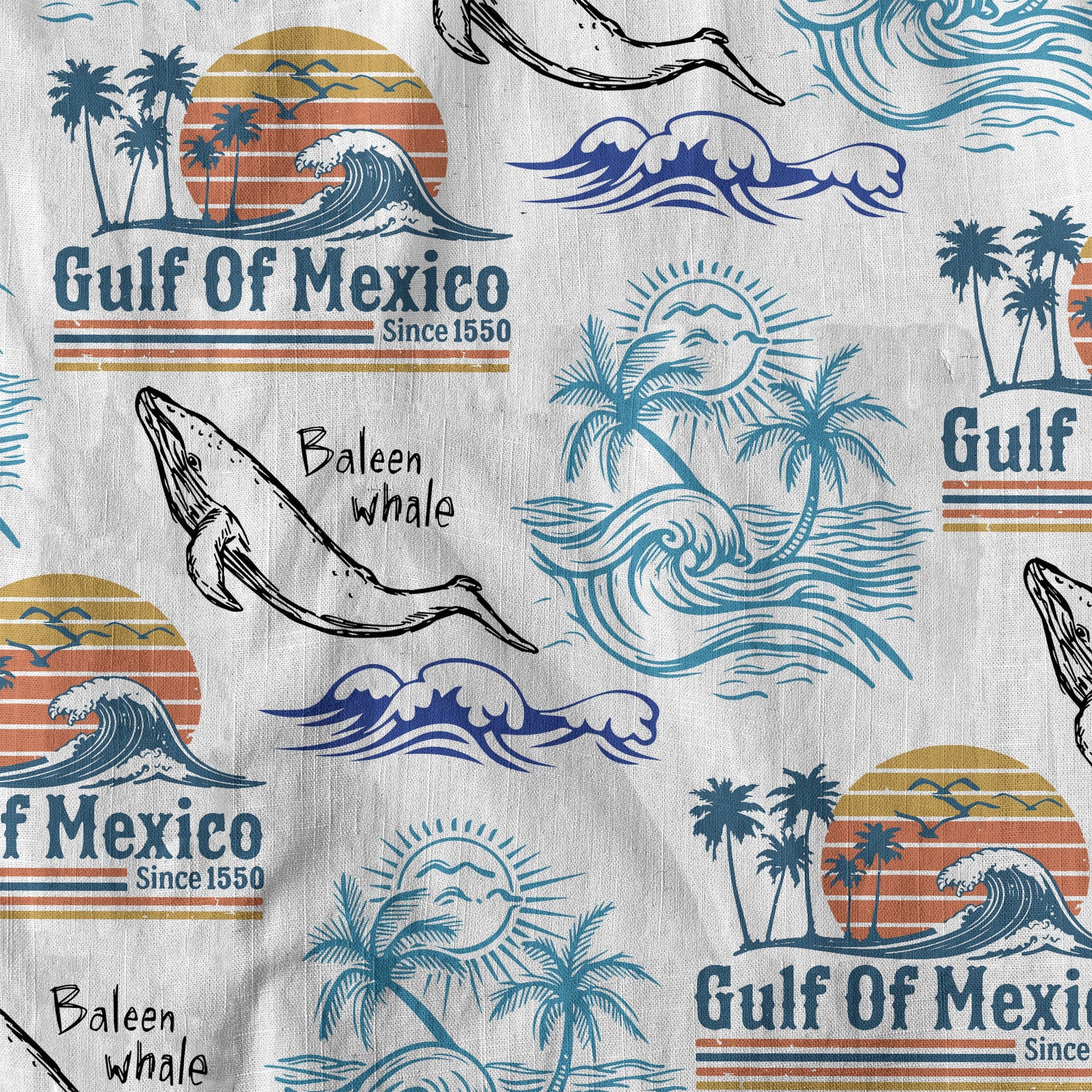 The Gulf Of Merico Est 2050 Hawaiian Shirt, Ocean Animals Hawaii Shirt