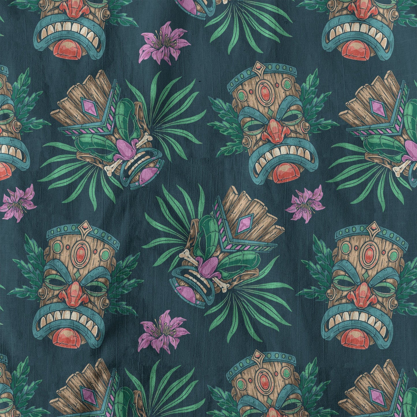 Tribal Tiki Hawaiian Shirt, Summer Vibes Aloha Hawaii Shirt