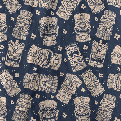 Tribal Tiki Hawaiian Shirt, Tiki Flowers Aloha Hawaii Shirt