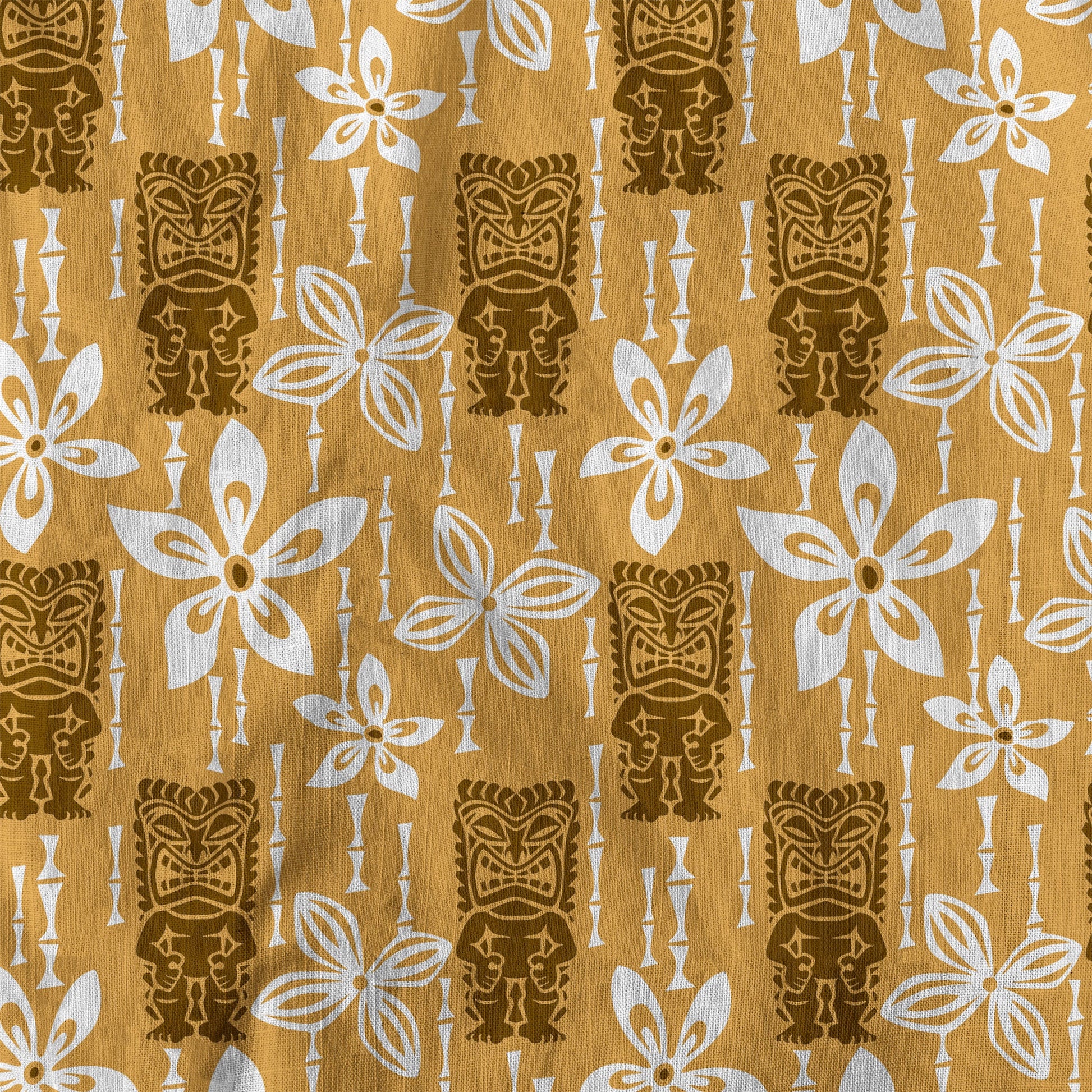 Tiki Hibiscus Flowers Hawaii Shirt