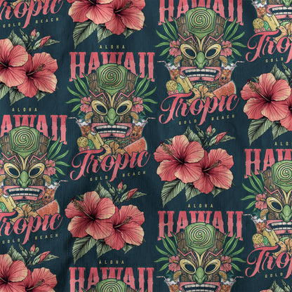 Tiki Hawaii Tropic Hawaiian Shirt