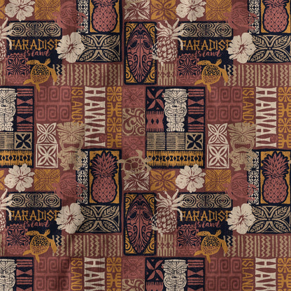 Tribal Tiki Hawaiian Style Tribal Motif Hawaii Shirt