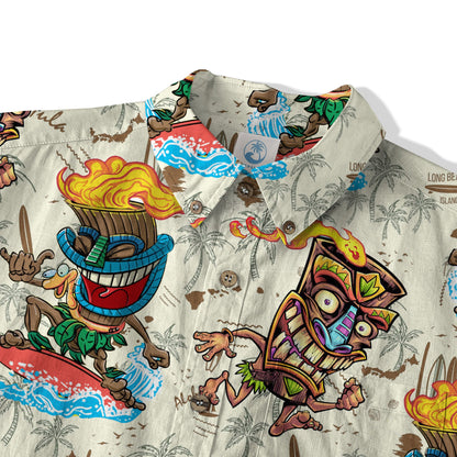 Tiki Mask Aloha Hawaii Shirt, Tiki Mask Ocean Hawaiian Shirt