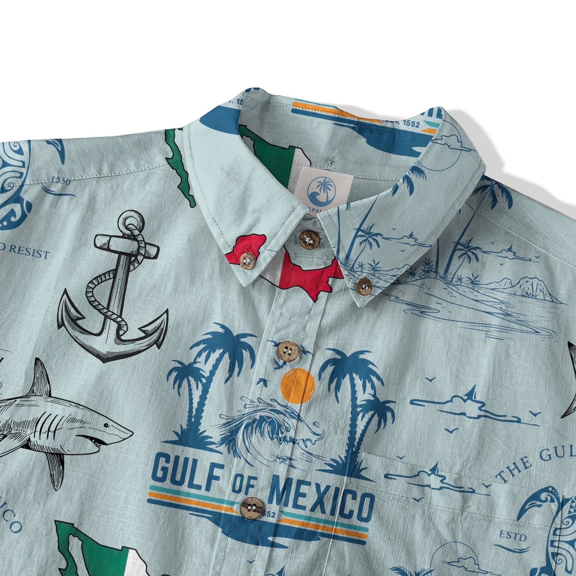 The Gulf Of Merico Est 2050 Hawaiian Shirt, Ocean Animals Hawaii Shirt