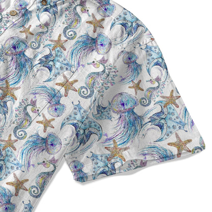 Ocean Animal Aloha Hawaiian Shirt, Sea Life Hawaii Shirt