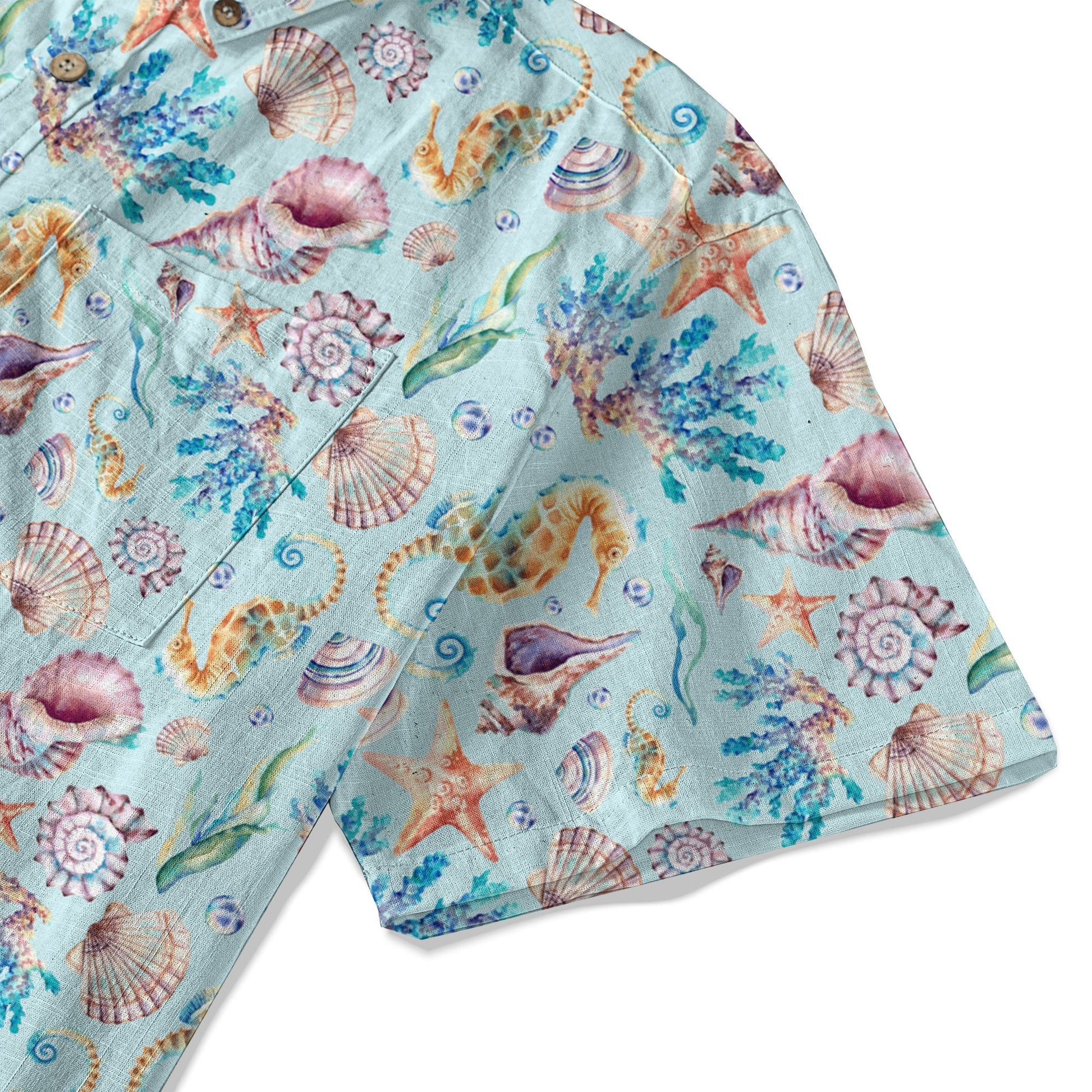 Ocean Animals Aloha Theme Hawaiian Shirt, Summer Vibes Button Down Hawaii Shirt
