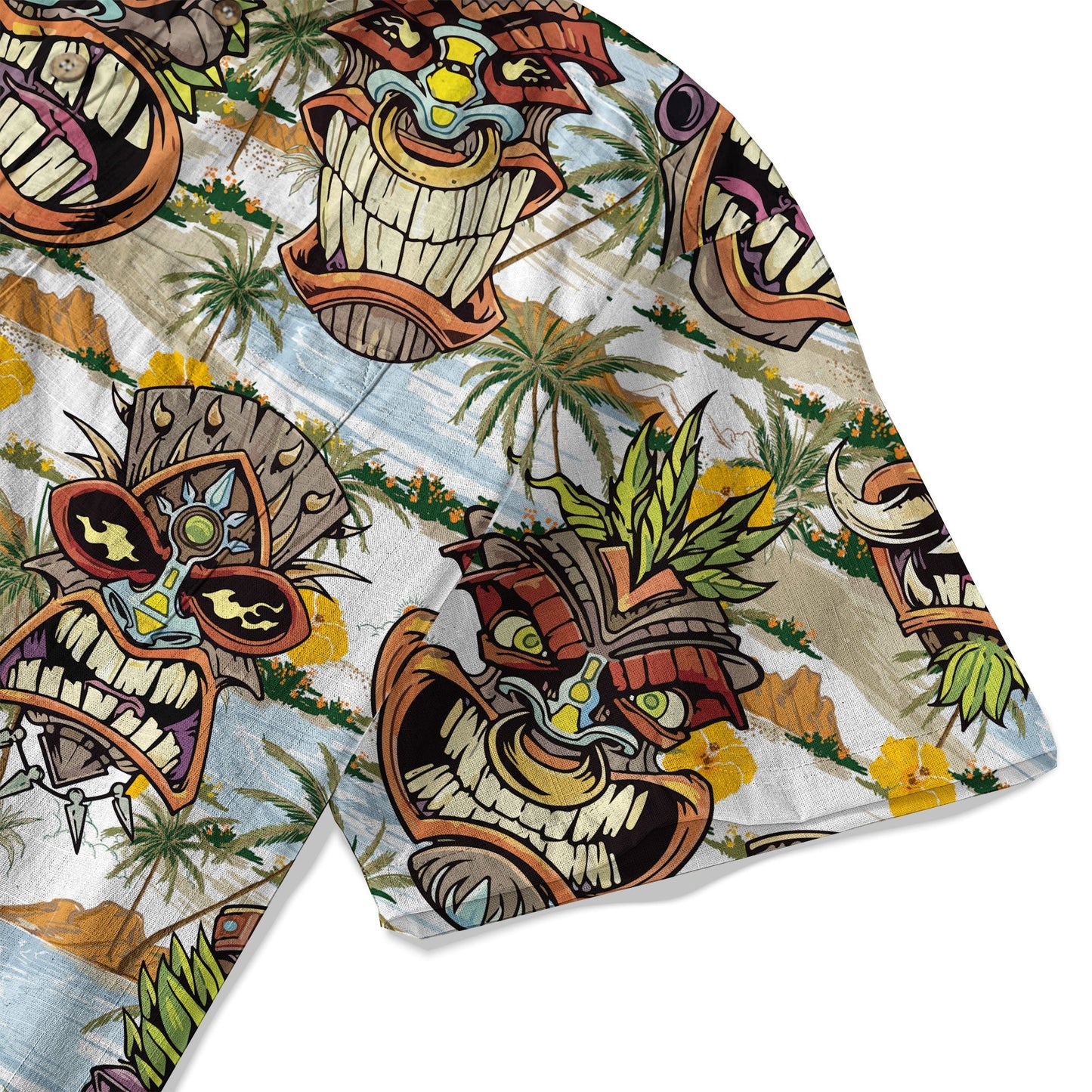 Tiki Mask Aloha Hawaii Shirt, Tiki Mask Ocean Hawaiian Shirt