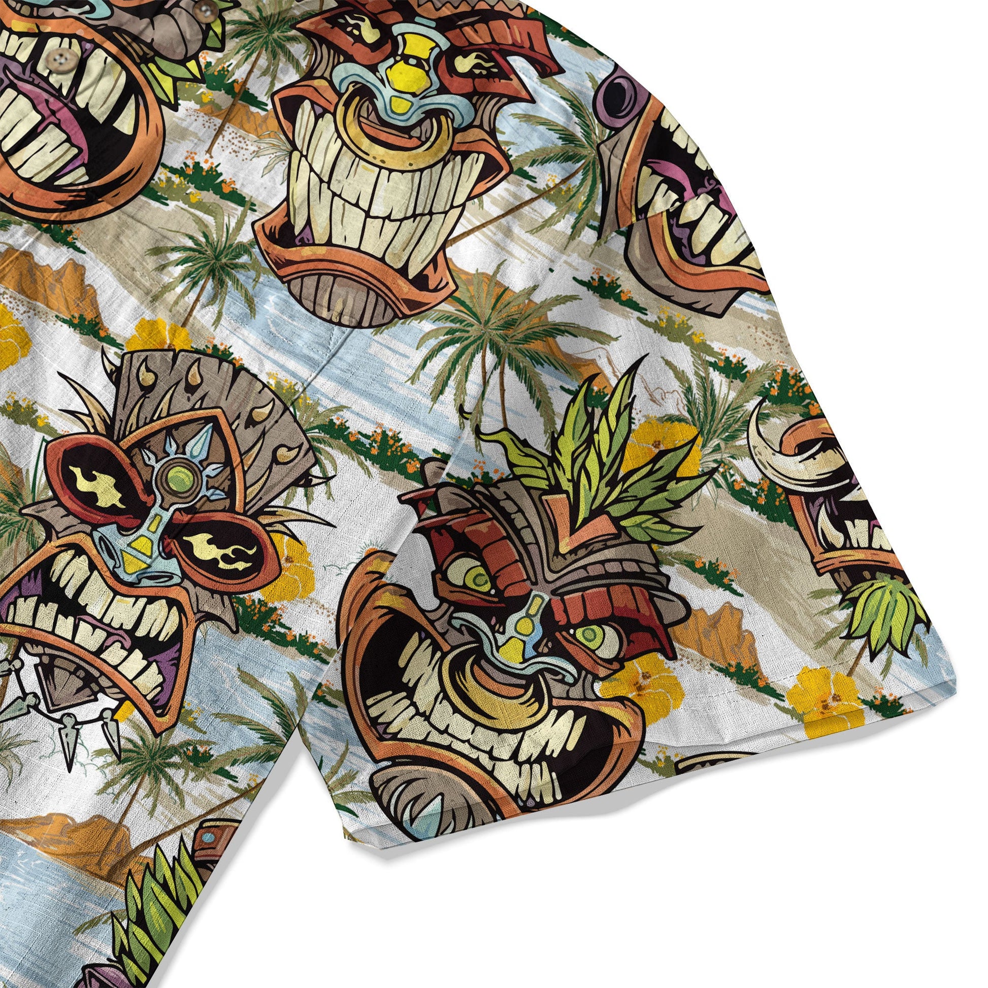 Tiki Mask Aloha Hawaii Shirt, Tiki Mask Ocean Hawaiian Shirt