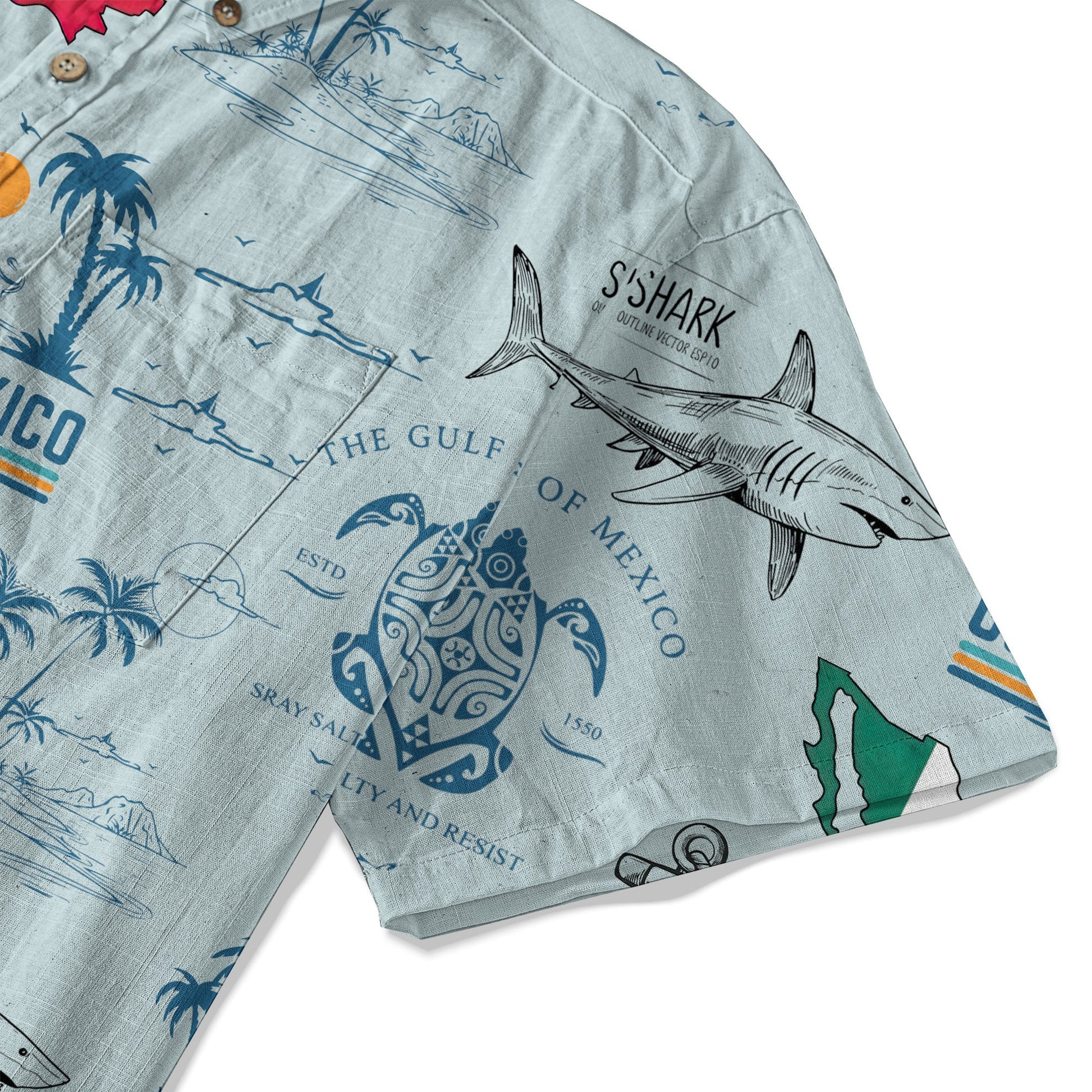 The Gulf Of Merico Est 2050 Hawaiian Shirt, Ocean Animals Hawaii Shirt