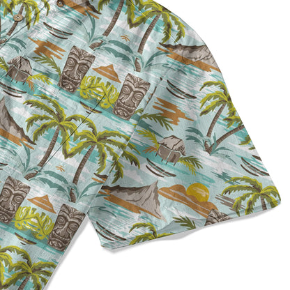 Colorful Tiki Hawaiian Shirt, Summer Vibes Aloha Hawaii Shirt