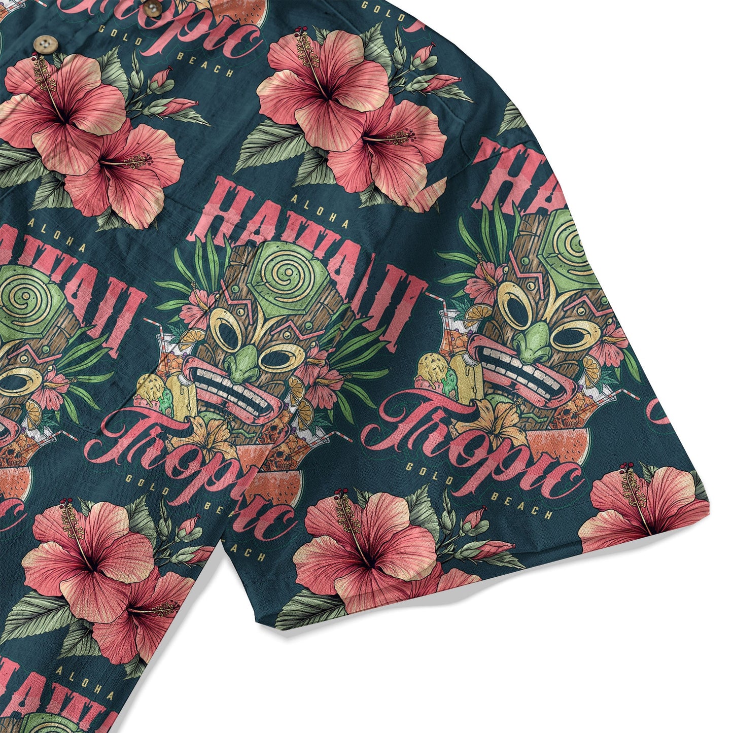 Tiki Hawaii Tropic Hawaiian Shirt