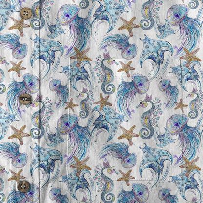 Ocean Animal Aloha Hawaiian Shirt, Sea Life Hawaii Shirt