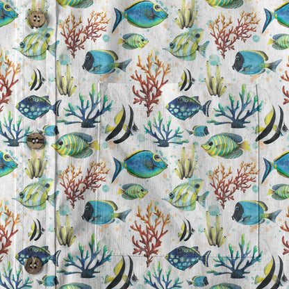 Ocean Animal Aloha Hawaiian Shirt, Sea Life Button Up Hawaii Shirt
