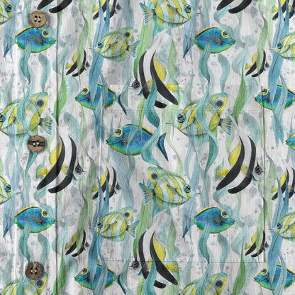 Ocean Animal Aloha Hawaiian Shirt, Sea Life Beach Button Up Hawaii Shirt