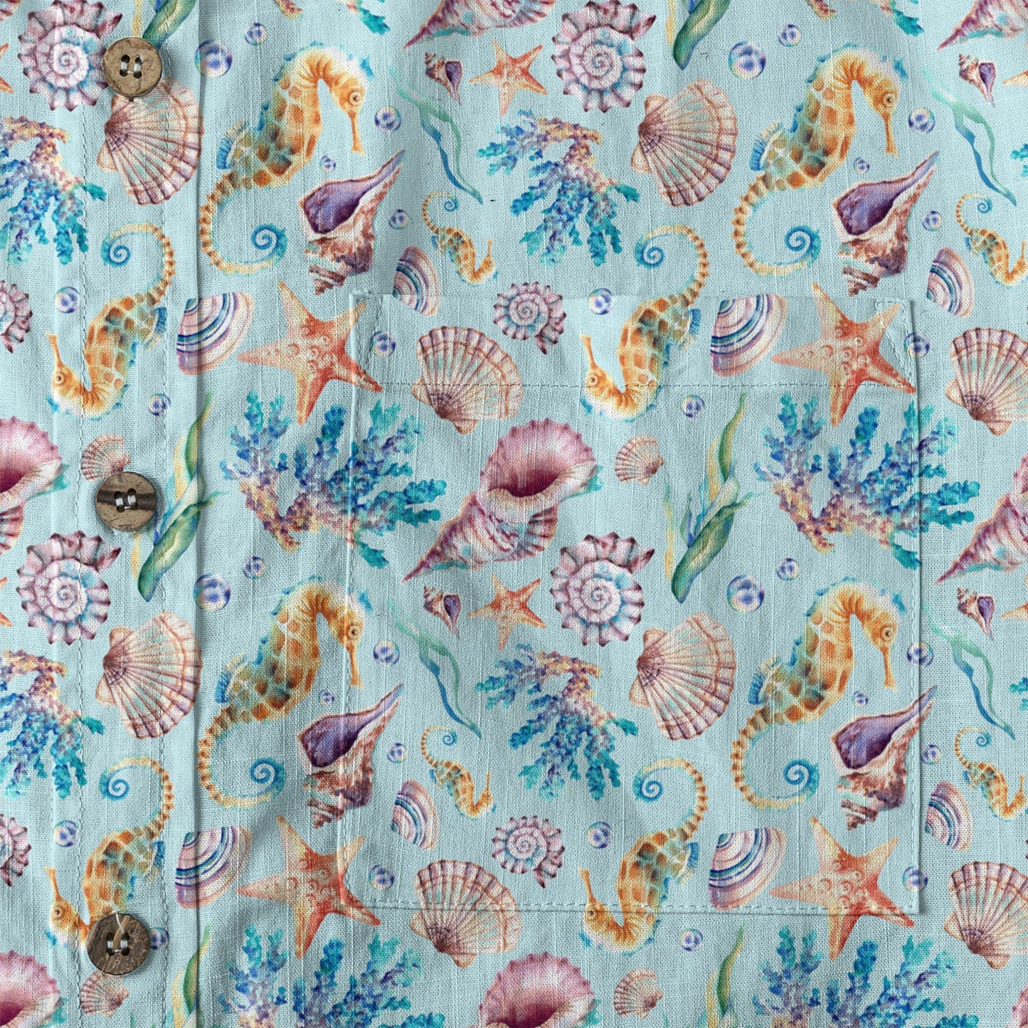 Ocean Animals Aloha Theme Hawaiian Shirt, Summer Vibes Button Down Hawaii Shirt