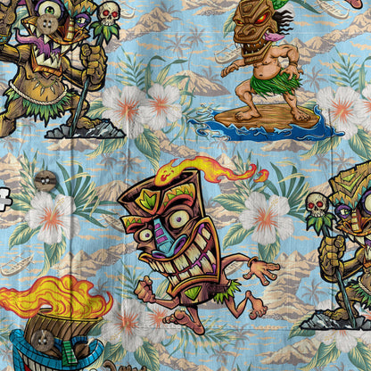 Tiki Mask Aloha Hawaii Shirt, Tiki Mask Summer Vibes Hawaiian Shirt
