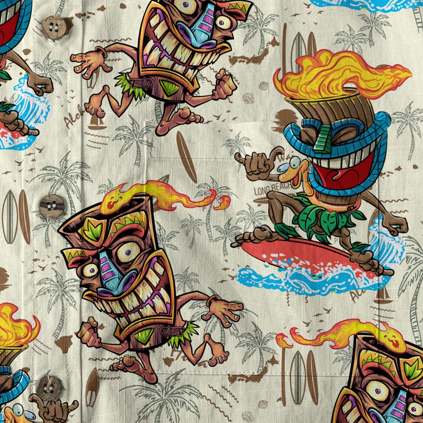 Tiki Mask Aloha Hawaii Shirt, Tiki Mask Ocean Hawaiian Shirt