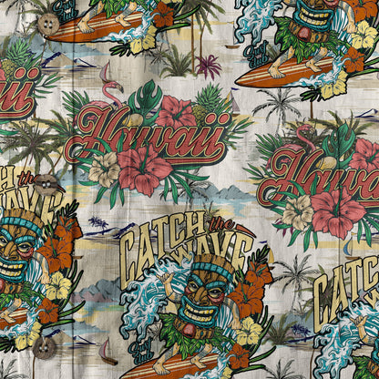 Tiki Mask Aloha Hawaii Shirt, Tiki Mask Long Island Beach Hawaiian Shirt