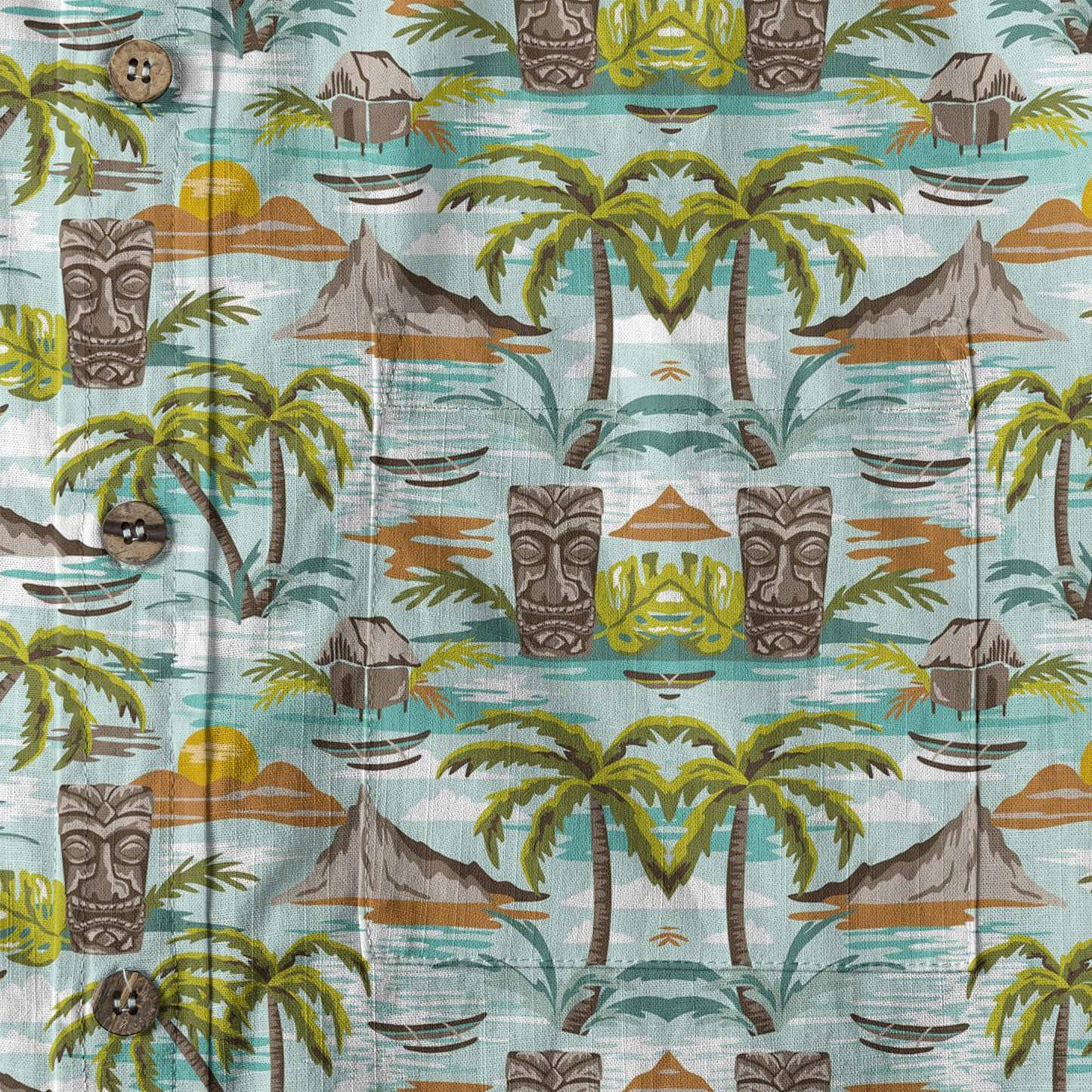 Colorful Tiki Hawaiian Shirt, Summer Vibes Aloha Hawaii Shirt