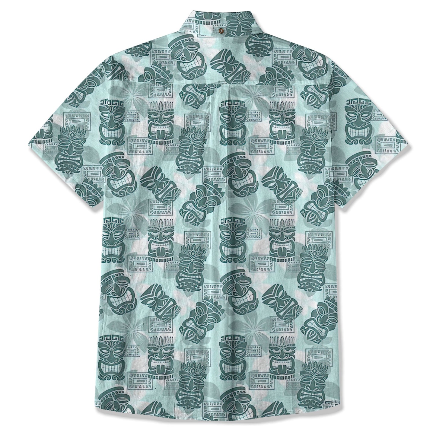 Colorful Tiki Hawaiian Shirt, Tribal Tiki Hibiscus Hawaiian Shirt