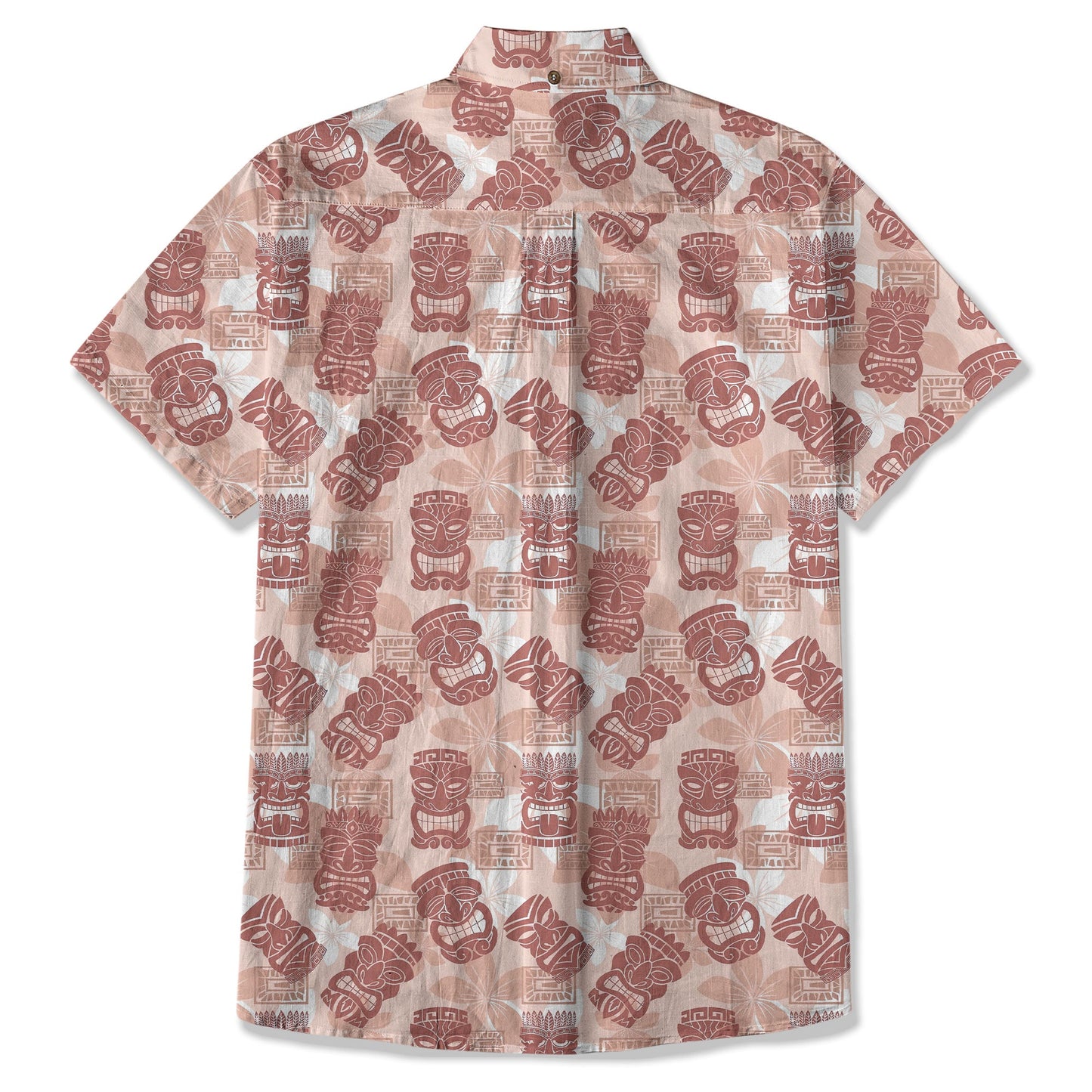Colorful Tiki Hawaiian Shirt, Tribal Tiki Hibiscus Hawaiian Shirt