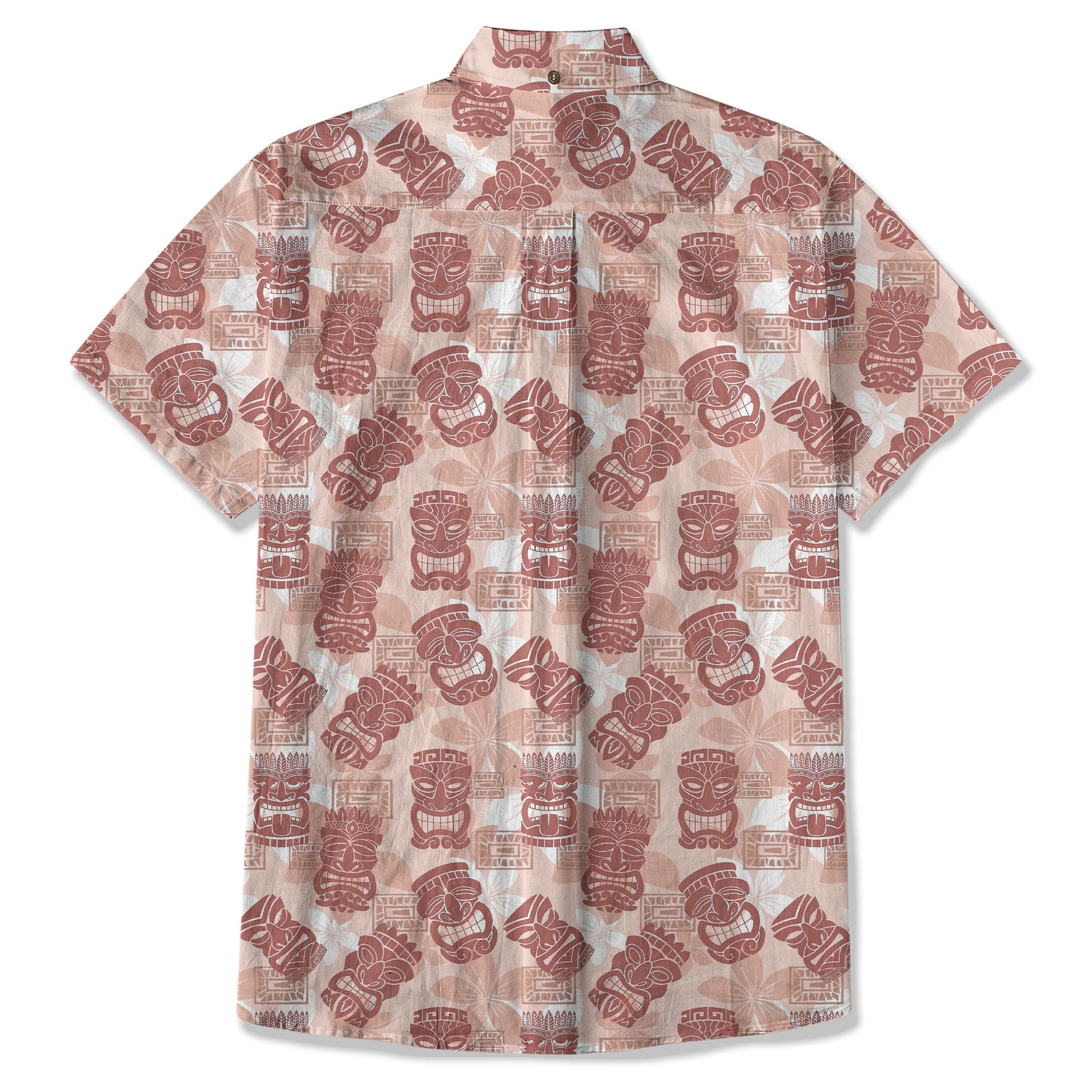 Colorful Tiki Hawaiian Shirt, Tribal Tiki Hibiscus Hawaiian Shirt