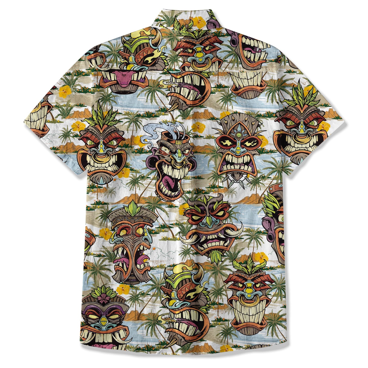 Tiki Mask Aloha Hawaii Shirt, Tiki Mask Ocean Hawaiian Shirt