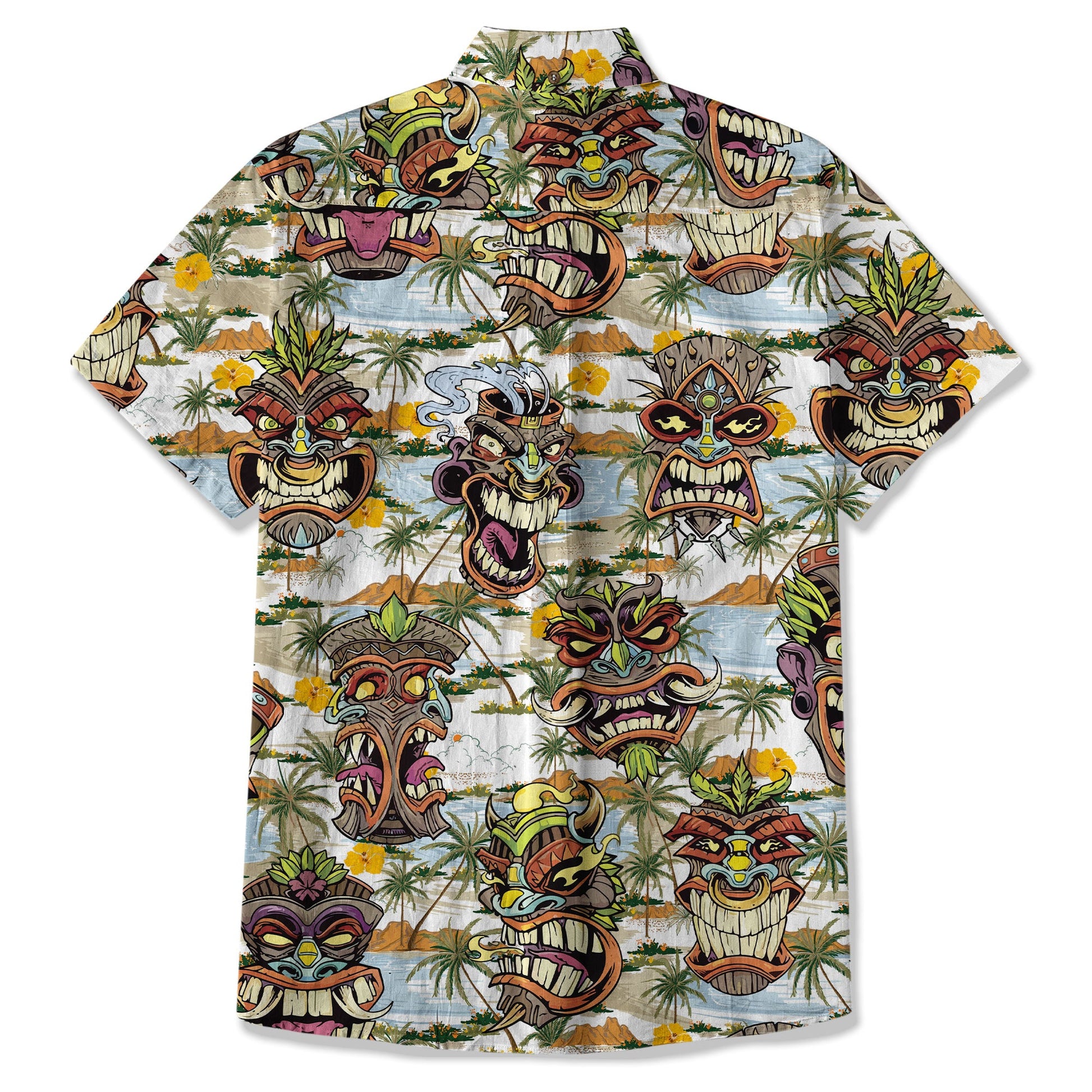 Tiki Mask Aloha Hawaii Shirt, Tiki Mask Ocean Hawaiian Shirt