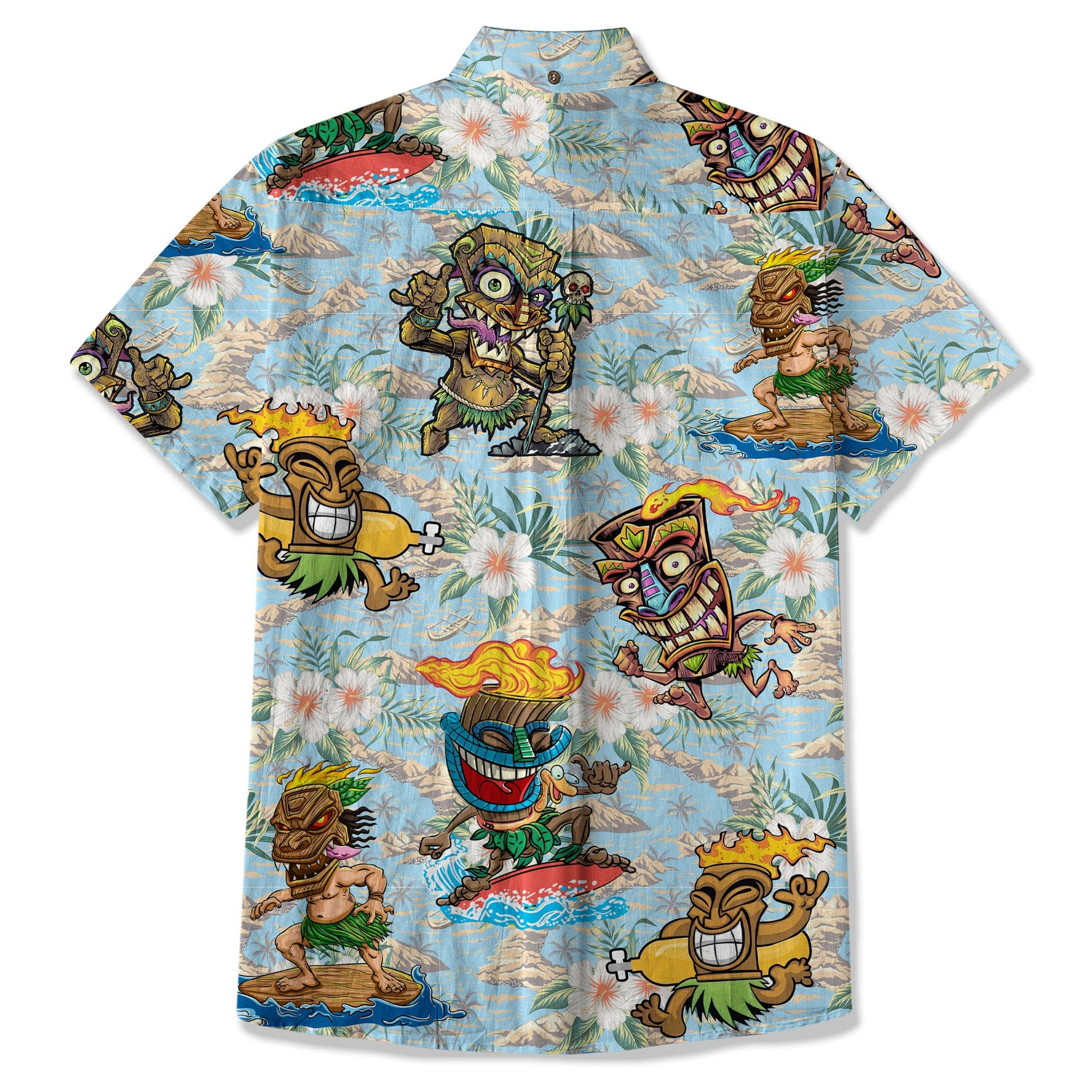 Tiki Mask Aloha Hawaii Shirt, Tiki Mask Summer Vibes Hawaiian Shirt