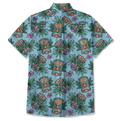 Tribal Tiki Hawaiian Shirt, Summer Vibes Aloha Hawaii Shirt