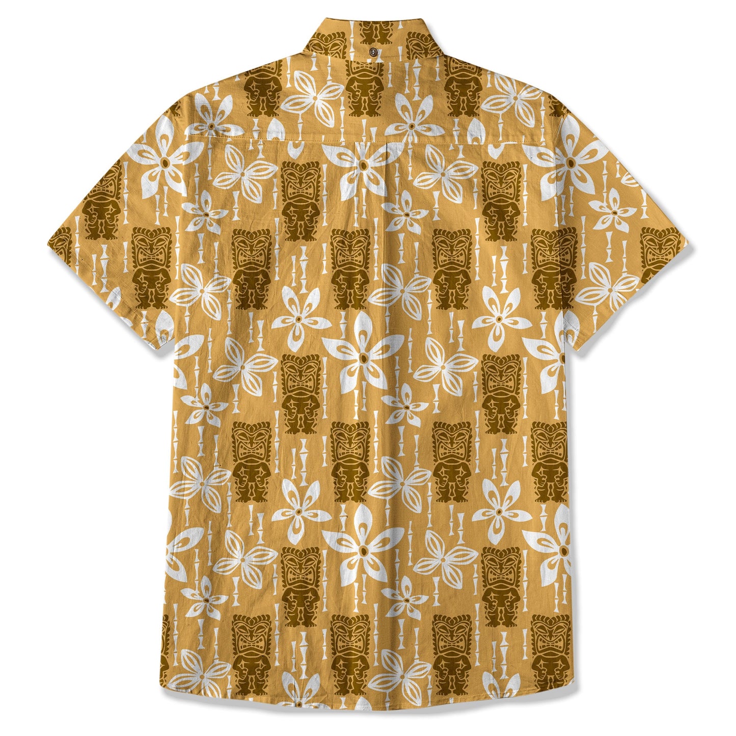 Tiki Hibiscus Flowers Hawaii Shirt
