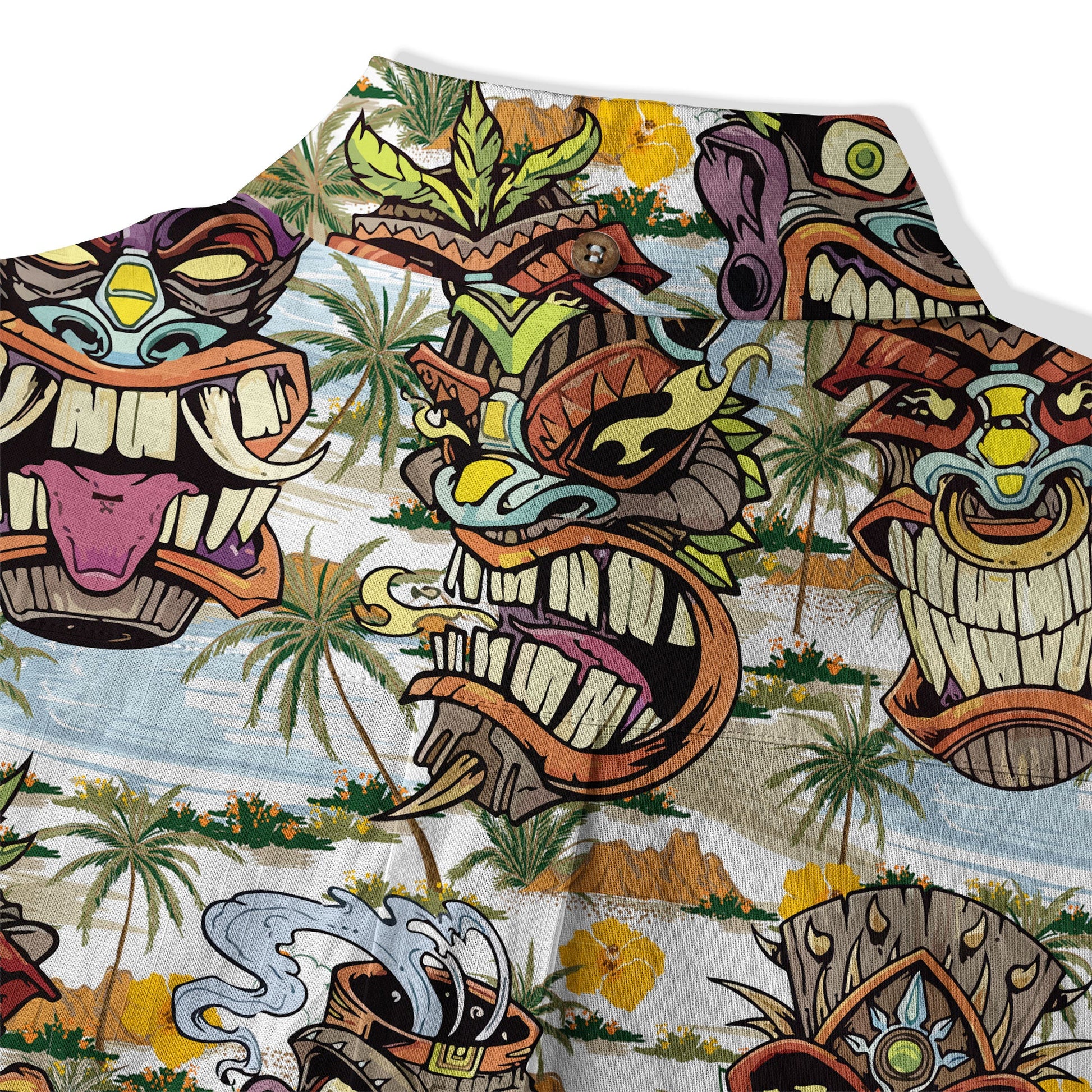 Tiki Mask Aloha Hawaii Shirt, Tiki Mask Ocean Hawaiian Shirt