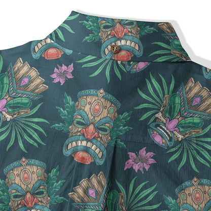 Tribal Tiki Hawaiian Shirt, Summer Vibes Aloha Hawaii Shirt