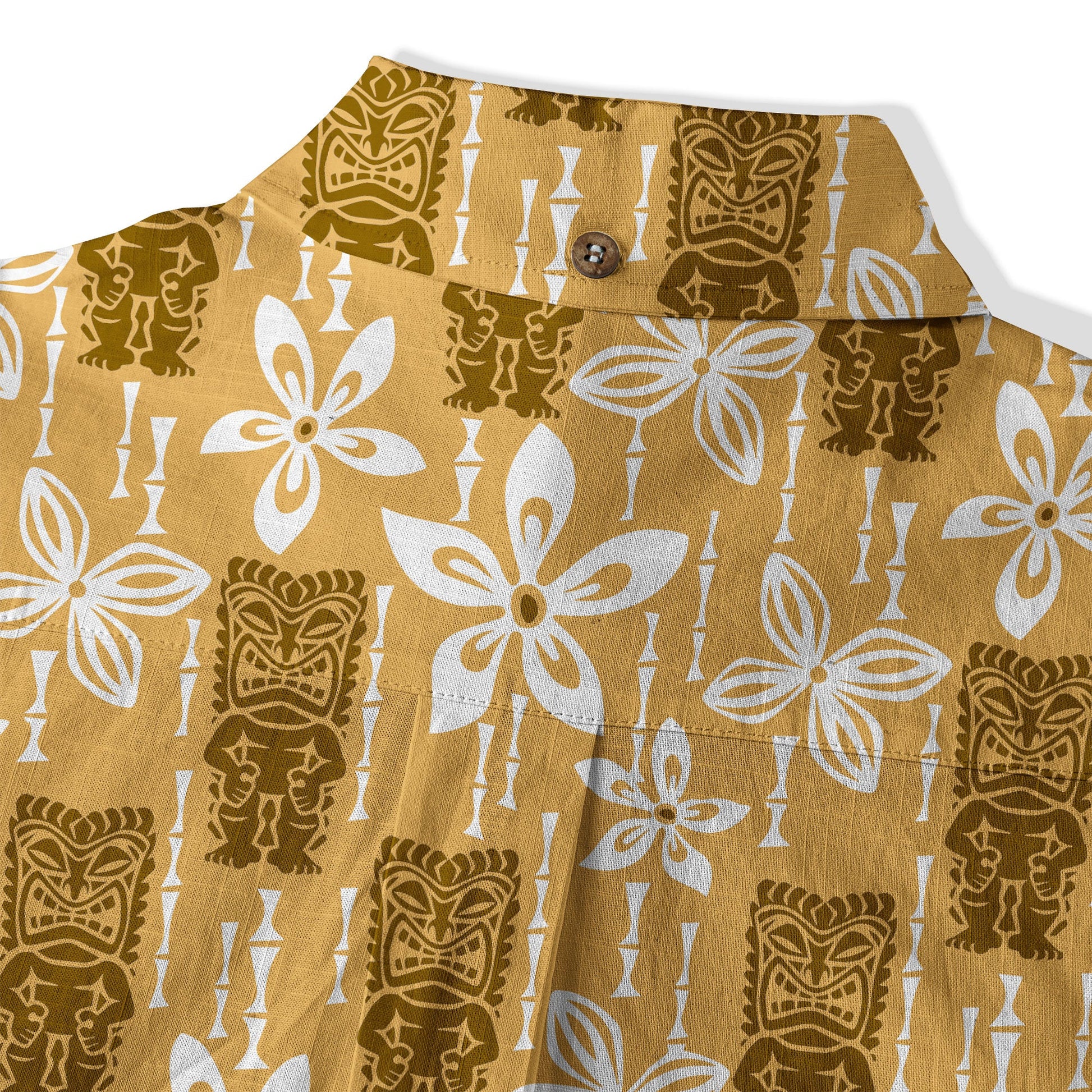 Tiki Hibiscus Flowers Hawaii Shirt