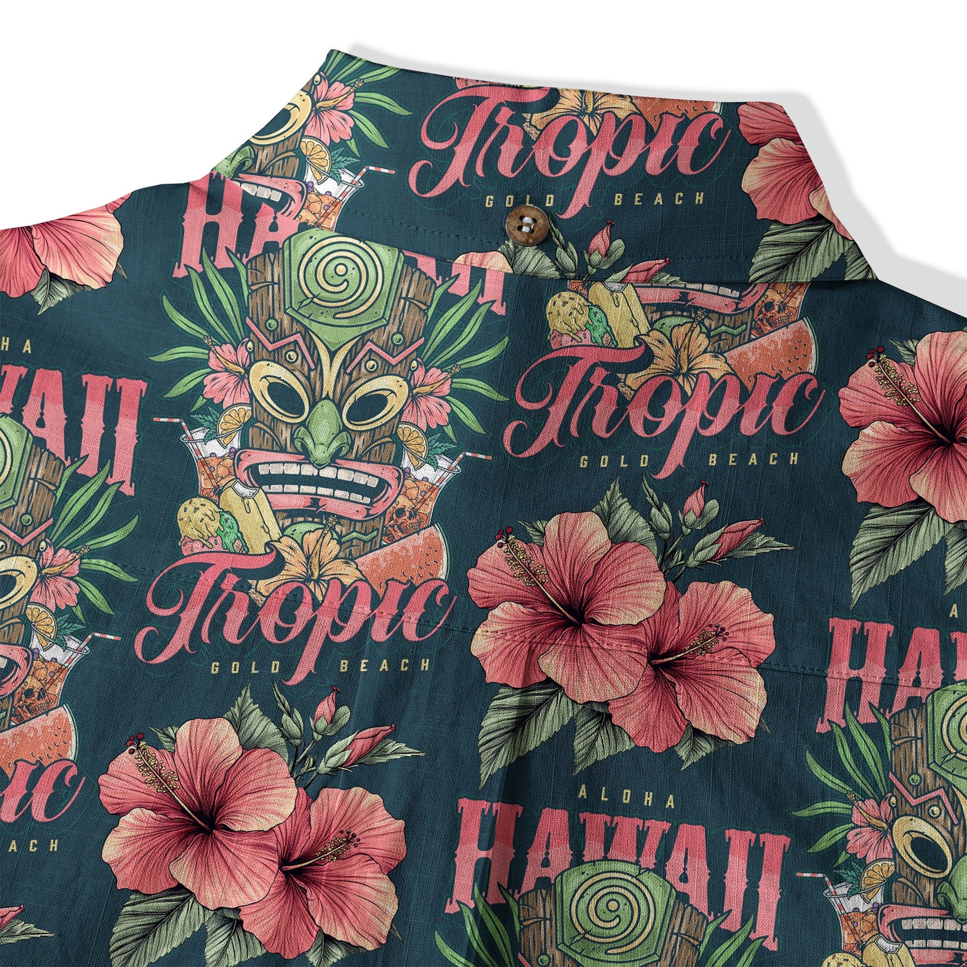 Tiki Hawaii Tropic Hawaiian Shirt
